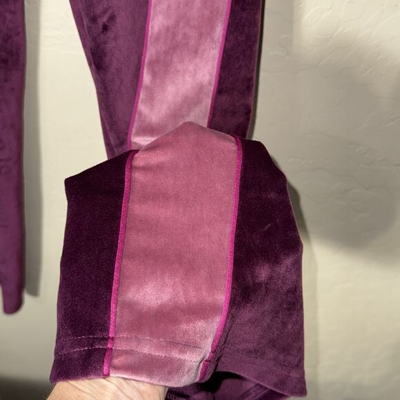Juicy couture purple velour wide leg track suit sweatpants size medium - Picture 2 of 8